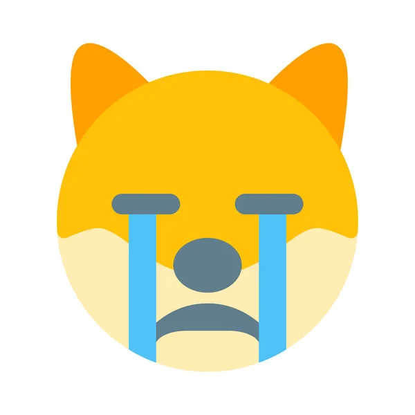 Weeping Cão Representação Pictórica Com Lágrimas Pesadas Fluindo —  Vetores de Stock