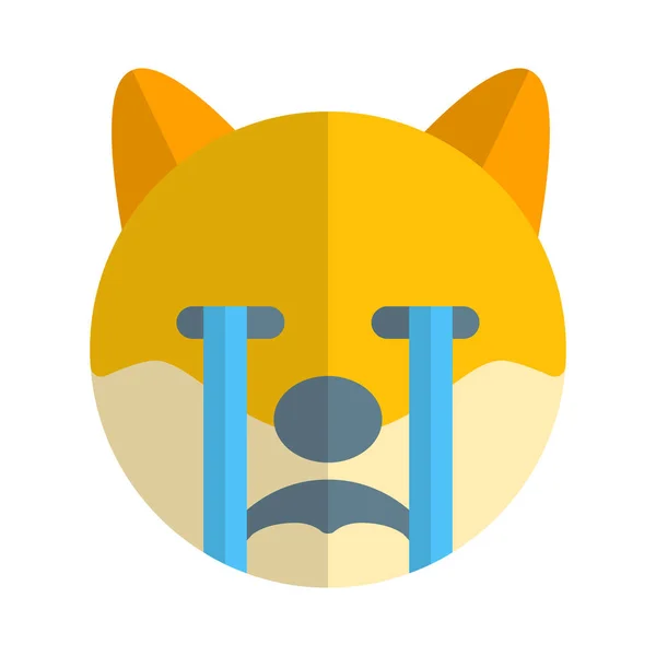 Weeping Cão Representação Pictórica Com Lágrimas Pesadas Fluindo —  Vetores de Stock