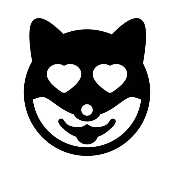 Love Pets Heart Eyes Emoji — Stock Vector