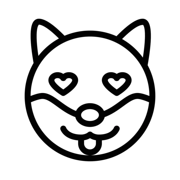 Miłość Zwierząt Domowych Oczami Serca Emoji — Wektor stockowy