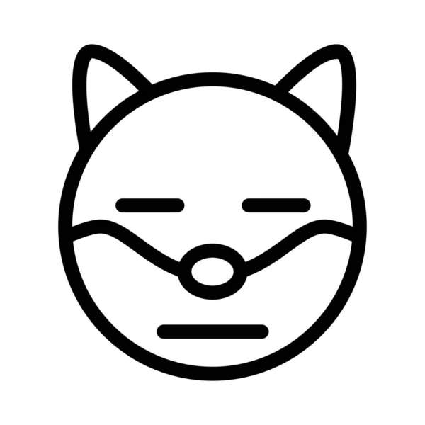 悲しい中性犬の顔 Emojidex 絵文字デックス カスタム絵文字サービス — ストックベクタ