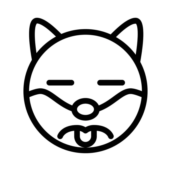 目を閉じたペット犬 Emojidex 絵文字デックス — ストックベクタ