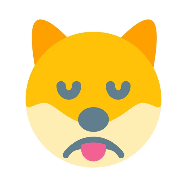 Unzufriedener Hund Mit Herrchen Emoji — Stockvektor