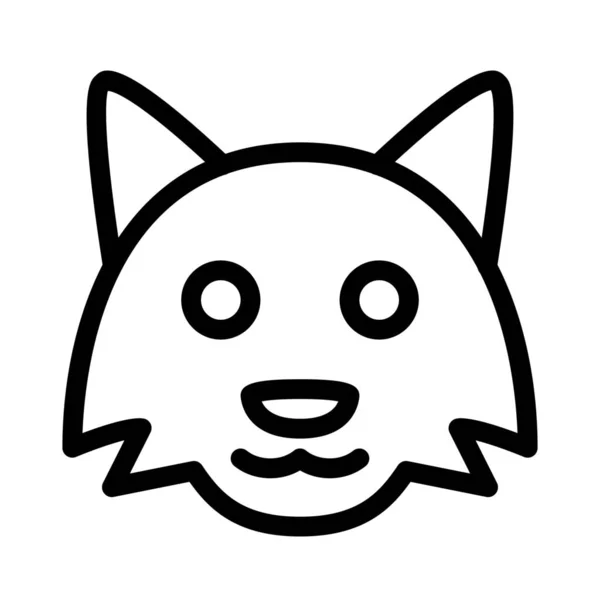 Wild Djur Räv Emoji Layout För Chatt Ansökan — Stock vektor