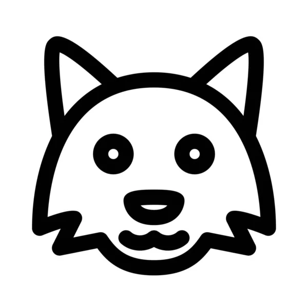 Formattazione Emoji Volpe Animale Selvatico Applicazione Chat — Vettoriale Stock
