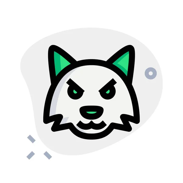 Wütend Und Wütend Fuchs Emoticon Gesichtsausdruck — Stockvektor