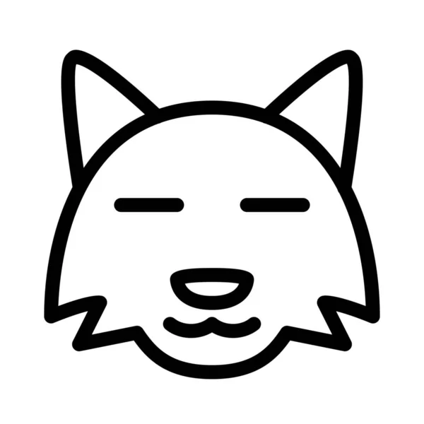 Trauriges Fuchs Gesicht Emoji Auf Messenger Geteilt — Stockvektor