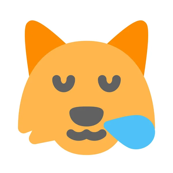 Hund Schnarcht Mit Schweißtropfen Aus Der Nase — Stockvektor
