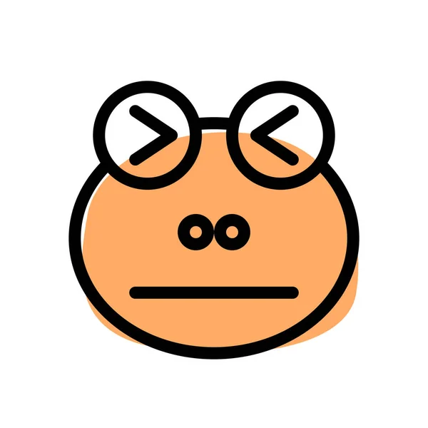 Frog Confounded Pictorial Representation Eyes Closed Emoticon — 스톡 벡터