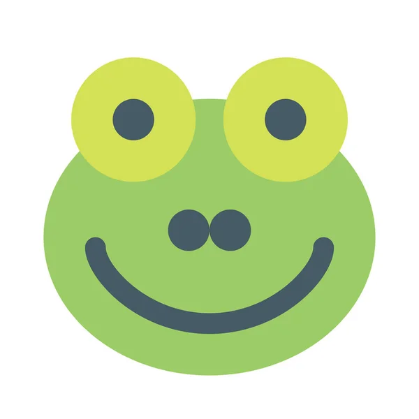 Płazy Bezogonowe Żabie Dużymi Oczami Emoji — Wektor stockowy