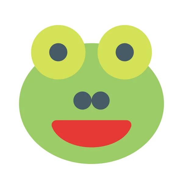 Froschgrinsender Gesichtsausdruck Mit Weit Aufgerissenem Mund — Stockvektor