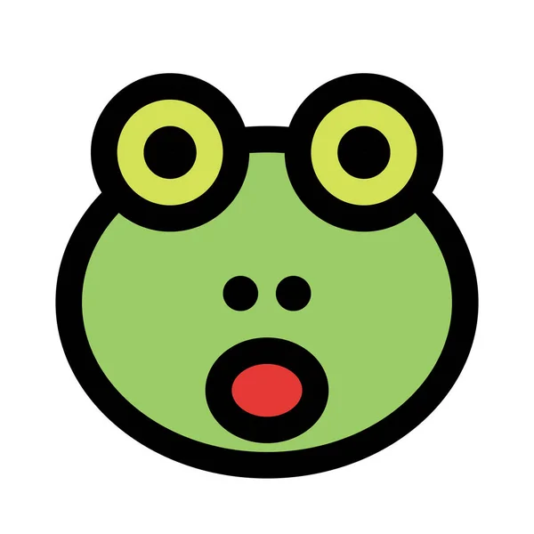 张大嘴 表情激动的青蛙 — 图库矢量图片