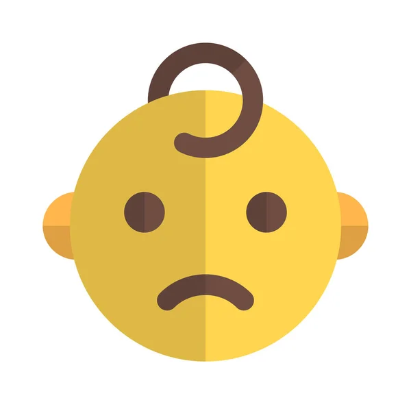 Frowning Baby Sad Face Expression Emoticons — ストックベクタ