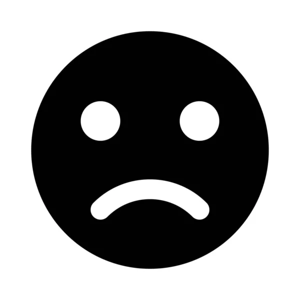Traurig Gequältes Gesicht Bildliche Darstellung Chat Emoji — Stockvektor