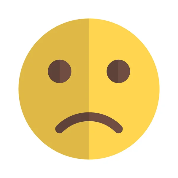 Triste Rosto Doloroso Representação Pictórica Bate Papo Emoji — Vetor de Stock
