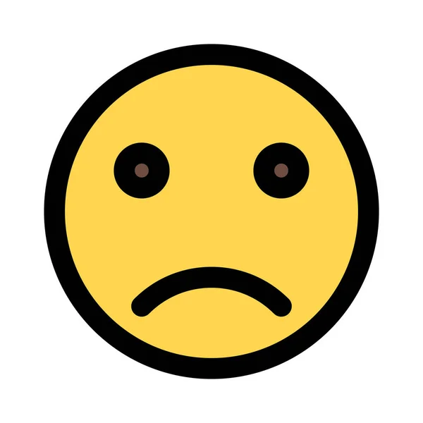 Triste Dolore Viso Rappresentazione Pittorica Chat Emoji — Vettoriale Stock