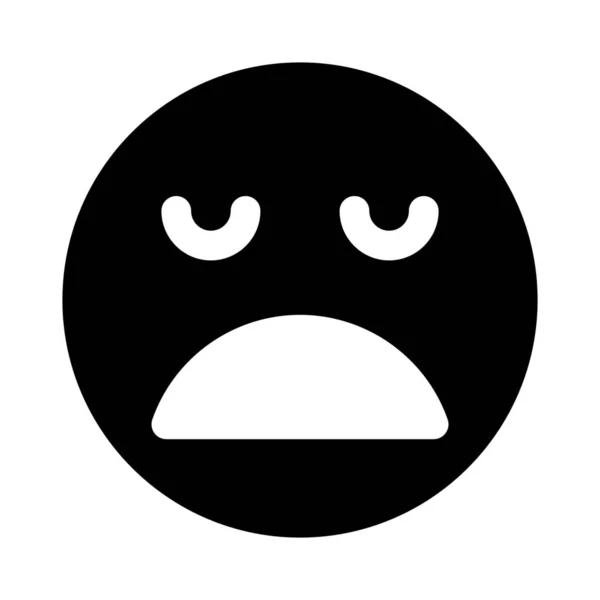 Anguished Face Pain Emoticon Eyes Closed — Stock Vector