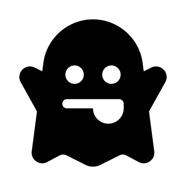 Fantasma Con Emoticonos Espeluznantes Compartidos Las Redes Sociales — Vector de stock