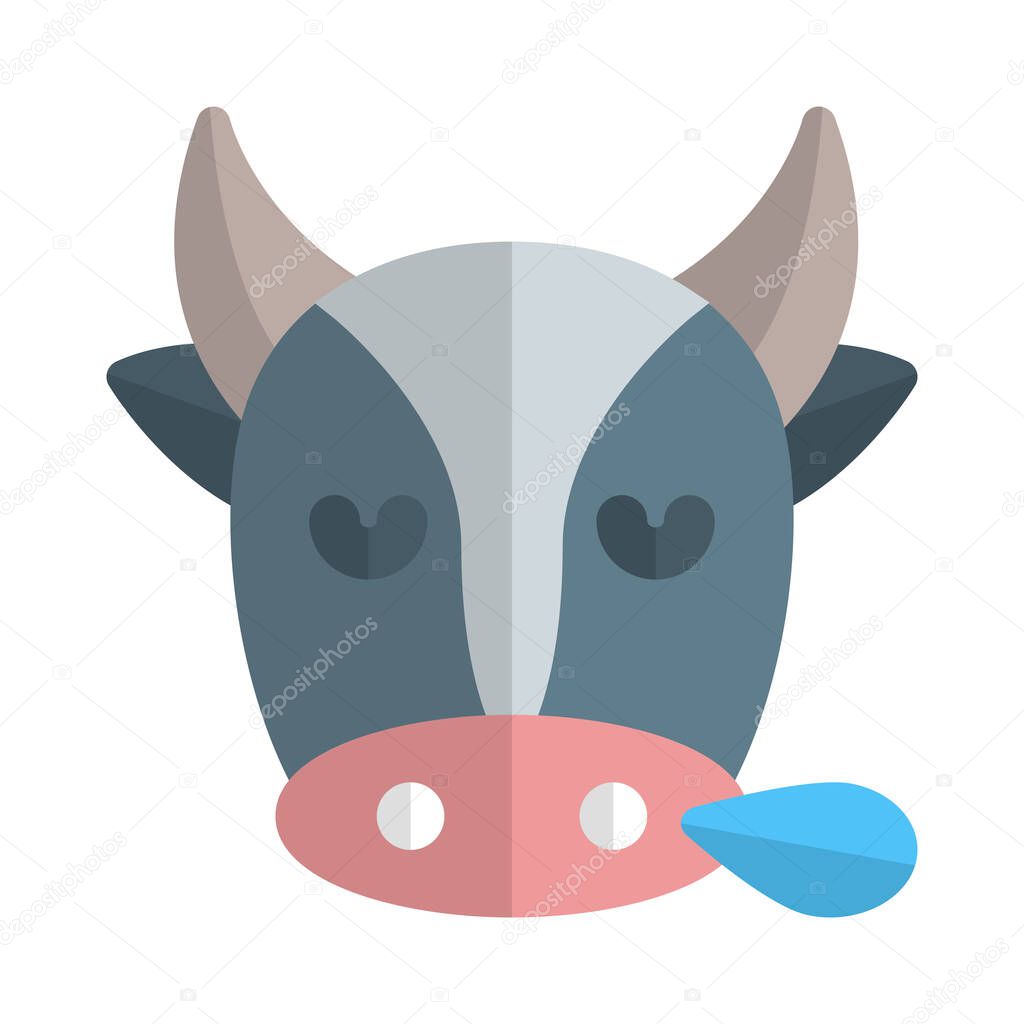 Vettoriale stockStanco Faccia Mucca Emoji Con Goccia Sudore di ©get4net  #564480600, image size:1024x1024