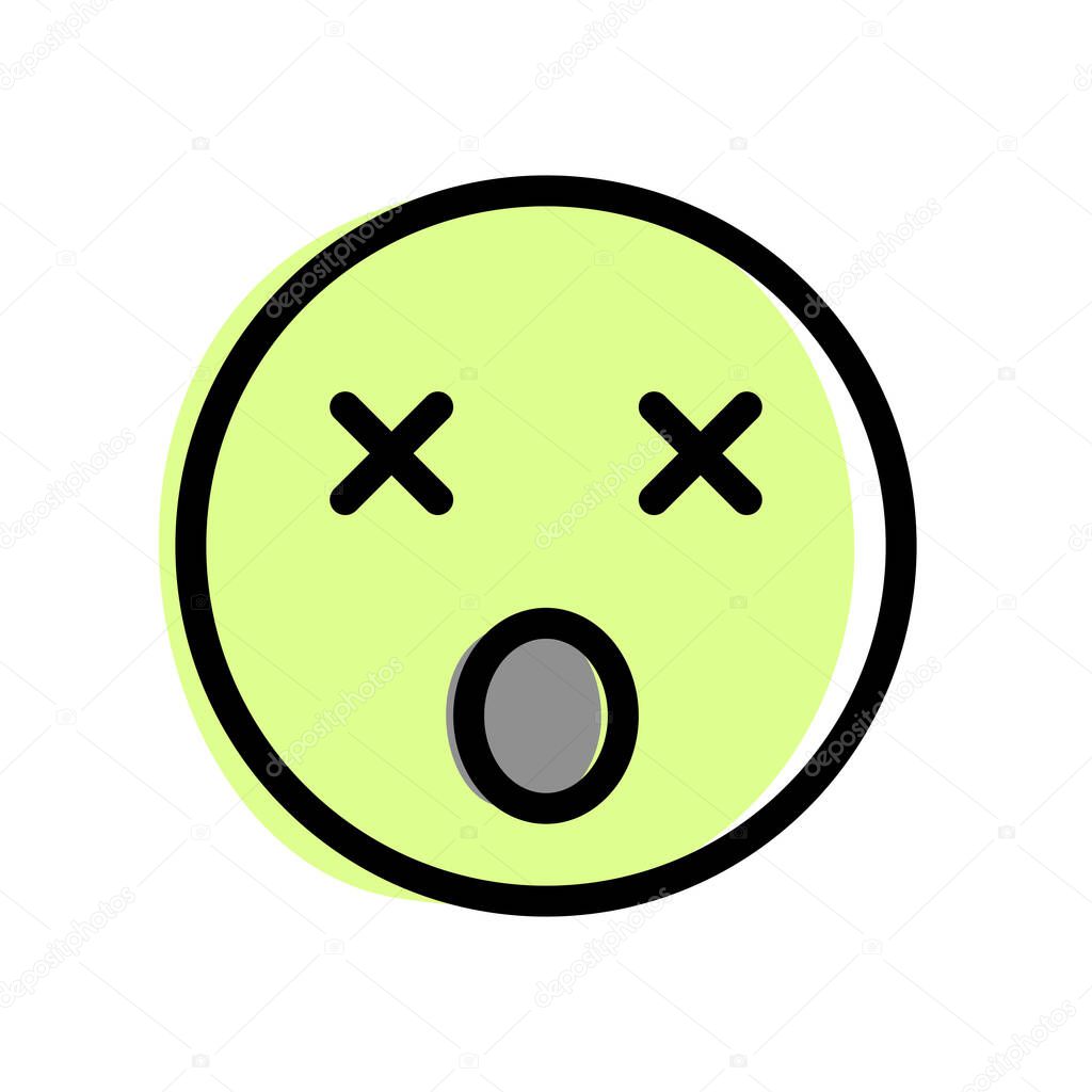 Vettoriale stockEspressione Facciale Confusa Con Occhi Incrociati Emoji  Bocca Aperta di ©get4net #564481546, image size:1024x1024