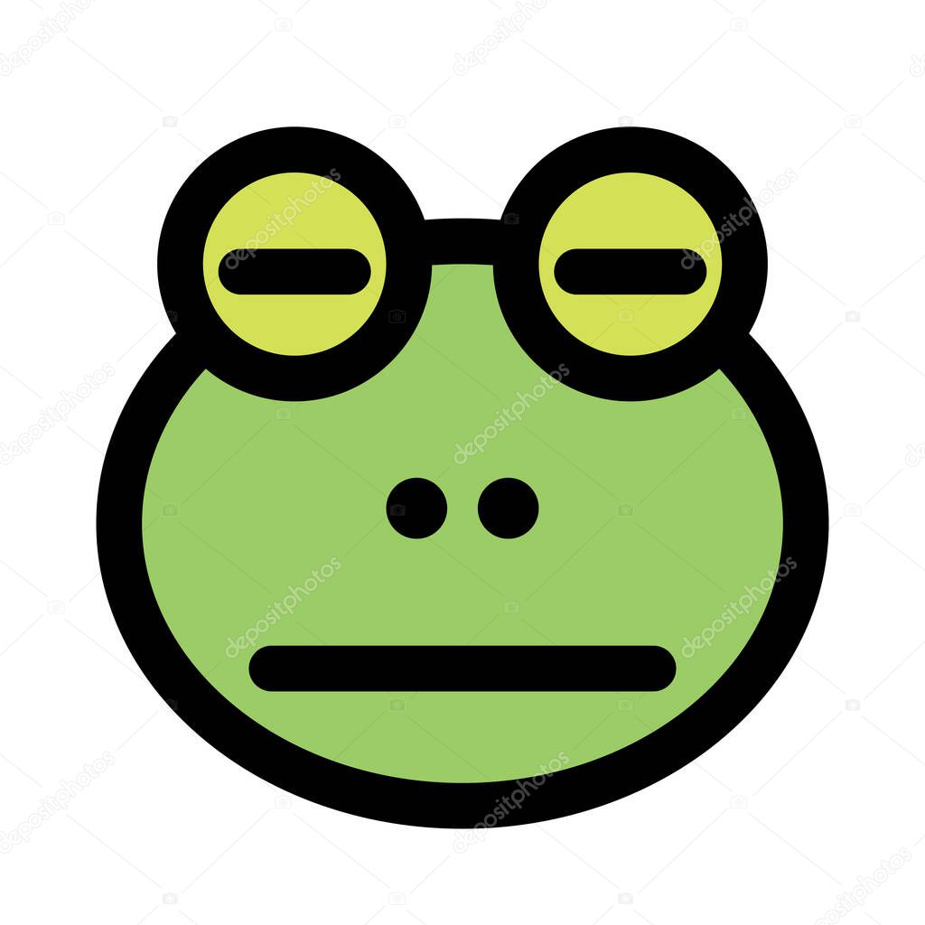 Rana Triste Con Cara Neutral Emoji Con Expresión Boca Plana Vector de stock  por ©get4net 564487410, image size:1024x1024