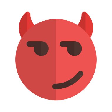 Şeytanın ciddi bakışlarının düşünceli yüz ifadesi.