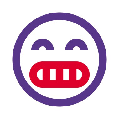 Mutlu tepkiler, dişler görünür bir gülümsemeyle