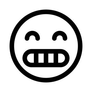 Mutlu tepkiler, dişler görünür bir gülümsemeyle