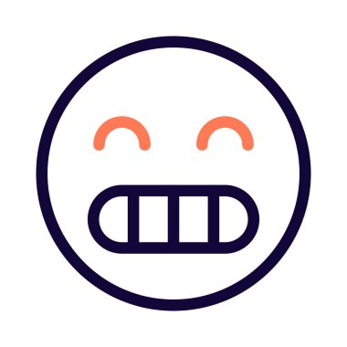 Mutlu tepkiler, dişler görünür bir gülümsemeyle