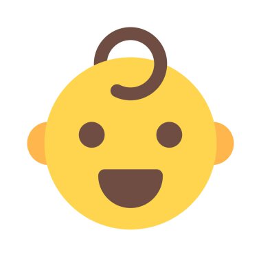 Bebek sırıtırken dişlerini göstermek için yüzünü buruşturuyor