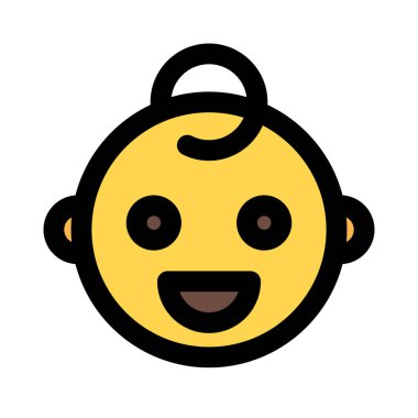 Bebek sırıtırken dişlerini göstermek için yüzünü buruşturuyor