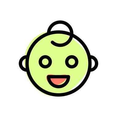 Bebek sırıtırken dişlerini göstermek için yüzünü buruşturuyor