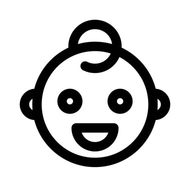 Bebek sırıtırken dişlerini göstermek için yüzünü buruşturuyor