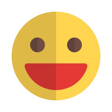 Ağzı açık sırıtan yüz ifadesi.