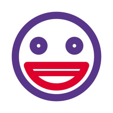 Gözleri açık sırıtarak dişlerini gösteriyor.