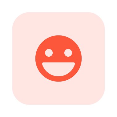 Ağzı açık sırıtan yüz ifadesi.