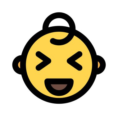 Bebeğim iki gözü kapalı gülümsüyor.