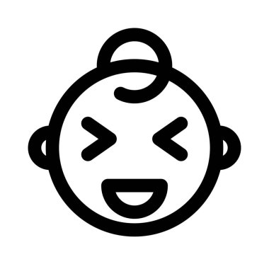 Bebeğim iki gözü kapalı gülümsüyor.