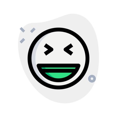 şaşı sırıtan gözler ve açık bir ağız.