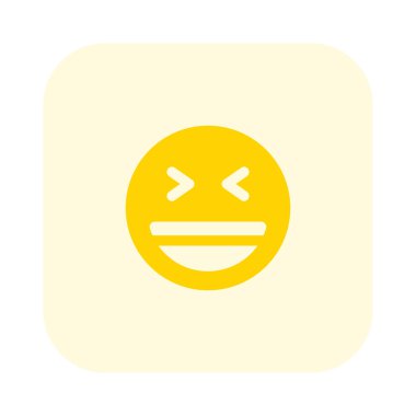 şaşı sırıtan gözler ve açık bir ağız.