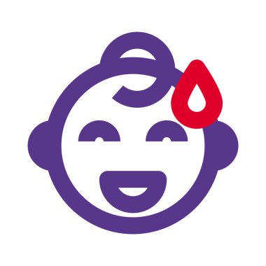 Yüzünde ter damlalarıyla sırıtarak bebeğim