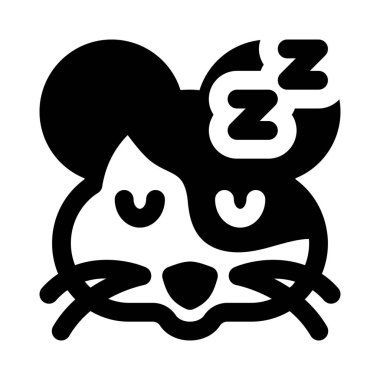 Etrafta z alfabesi ile çevrili Hamster uyku simgesi