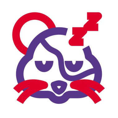 Etrafta z alfabesi ile çevrili Hamster uyku simgesi