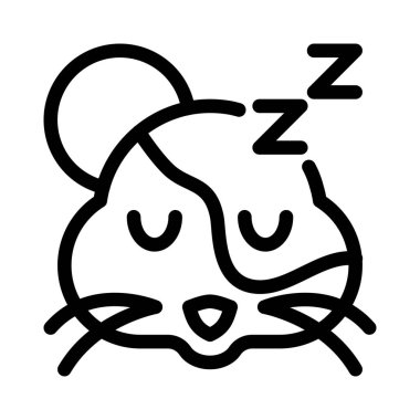 Etrafta z alfabesi ile çevrili Hamster uyku simgesi