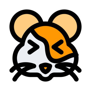 Hamster şaşı ve sırıtan gözler yüz ifadesi.