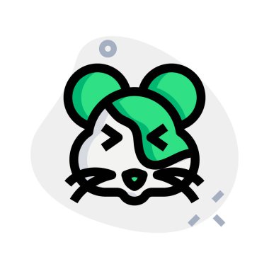 Hamster şaşı ve sırıtan gözler yüz ifadesi.