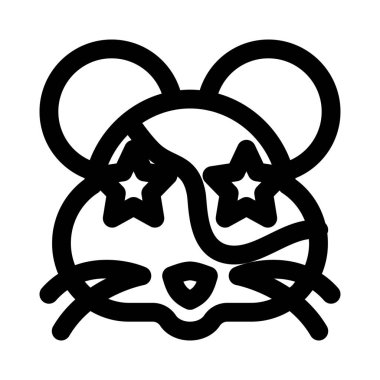 Hamster 'ın gözlerine takılmış bir yıldız.