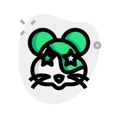 Hamster 'ın gözlerine takılmış bir yıldız.