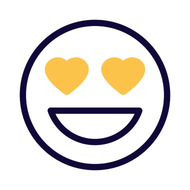 gülümseyen kalp gözlerinin resimsel temsili