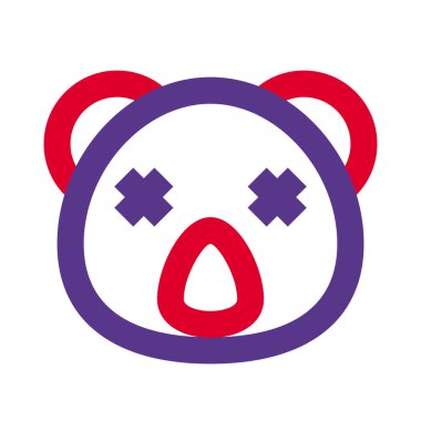 Koala nötr sahnede gözleri kapalı